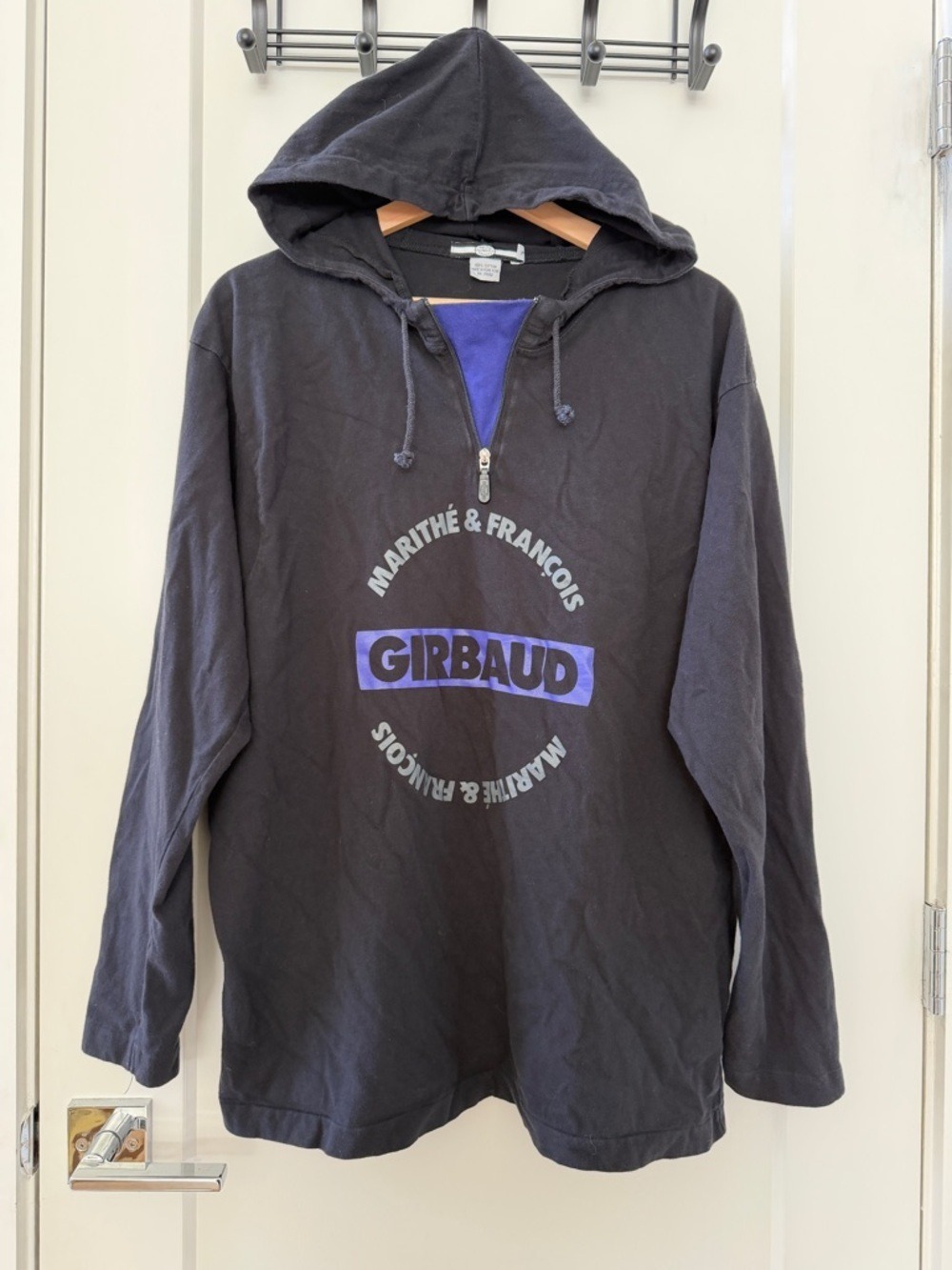 Vintage Marithé François Girbaud Hoodie Long Sleeves 100% Cotton Size M